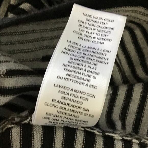 Michael Kors Ponte Knit Heather Pearl Gray Stripe Knit Dress Stretch Fitted sz S - Picture 11 of 13